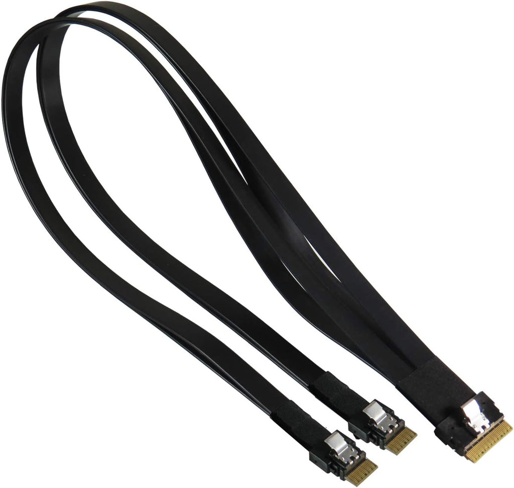 Slimline SAS (SFF-8654) 8i to 4i 2-Port Y-Cable W869