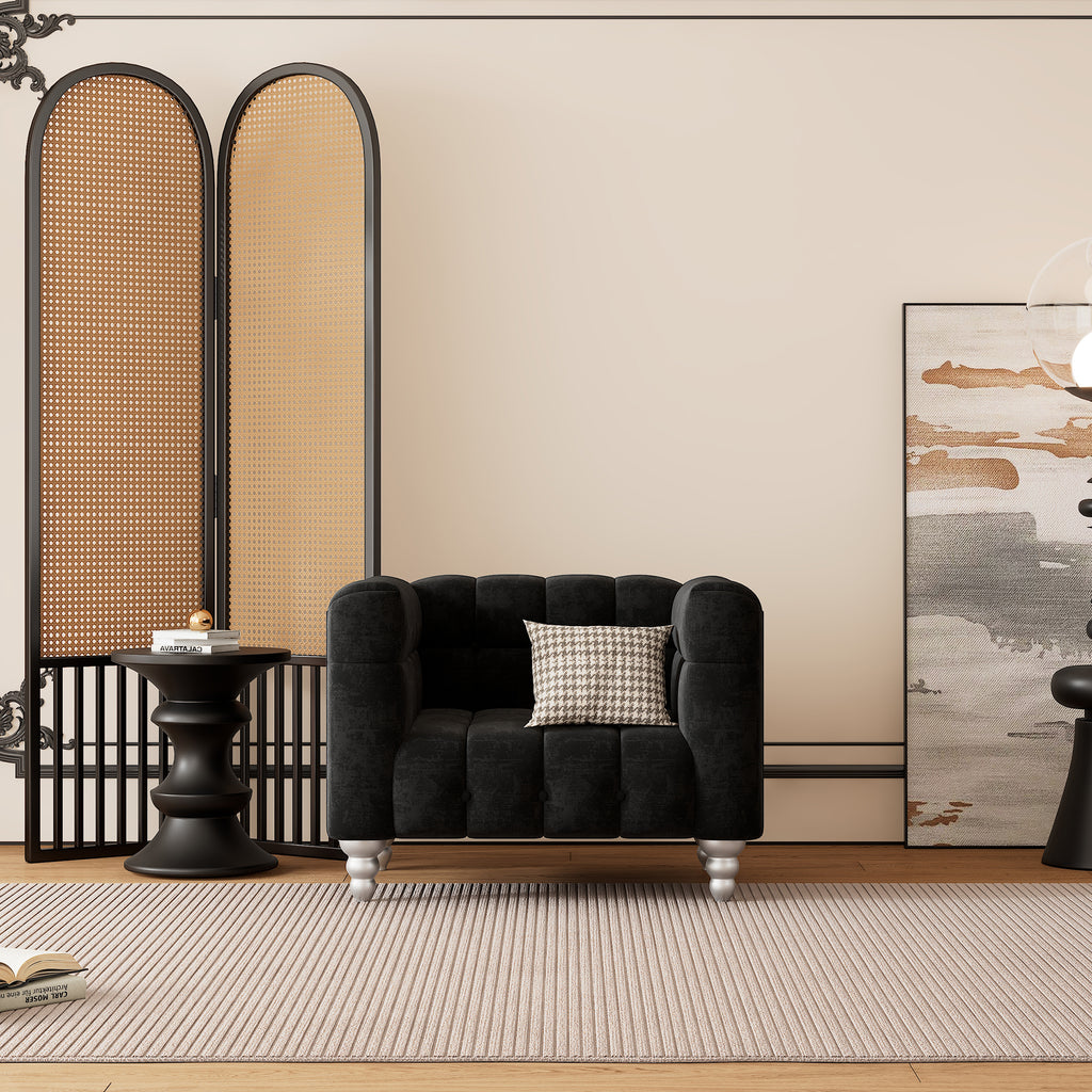 Modern Sofa with Solid Wood Legs H2784
