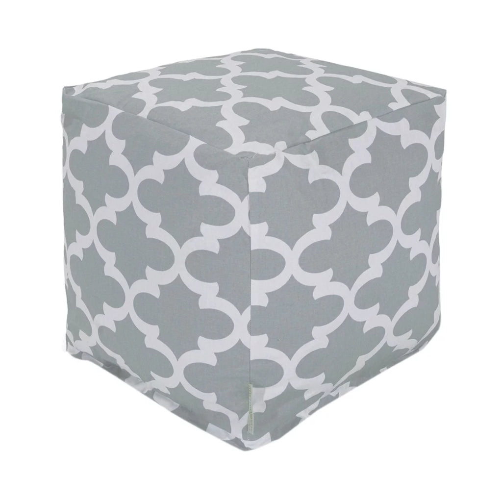 Gray Trellis Small Cube Ottoman L76708