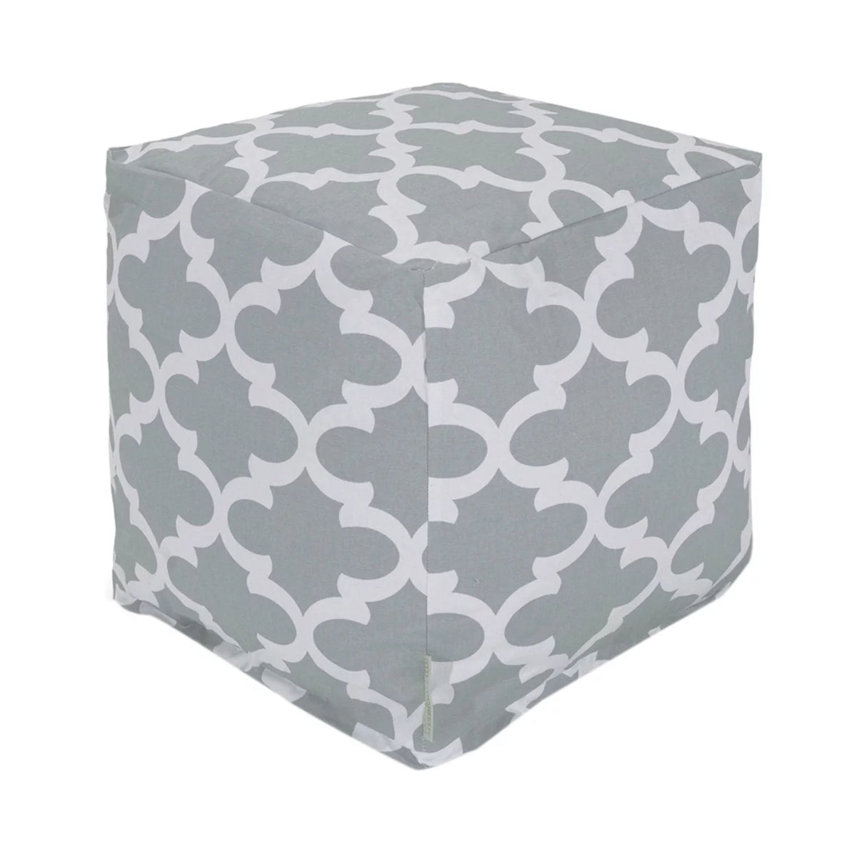 Gray Trellis Small Cube Ottoman L76708