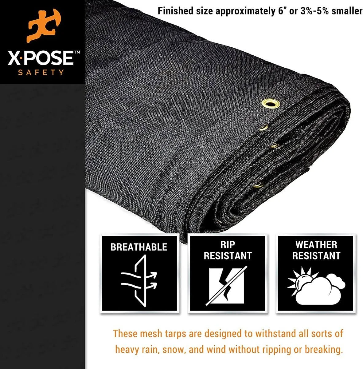 Black Mesh Truck Tarps 12x24 A38839