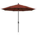 11' Fiberglass Market Umbrella with Double Wind Vent Terracota Bronze Olefin X5201