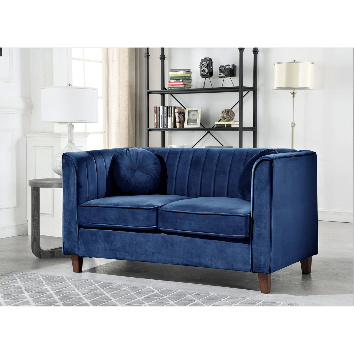 Green Velvet Chesterfield Loveseat X401