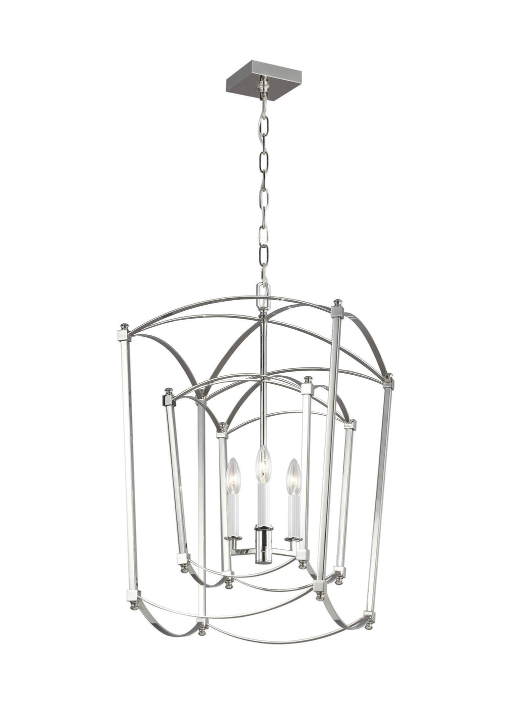 Polished Nickel 3 Light Lantern Q46990
