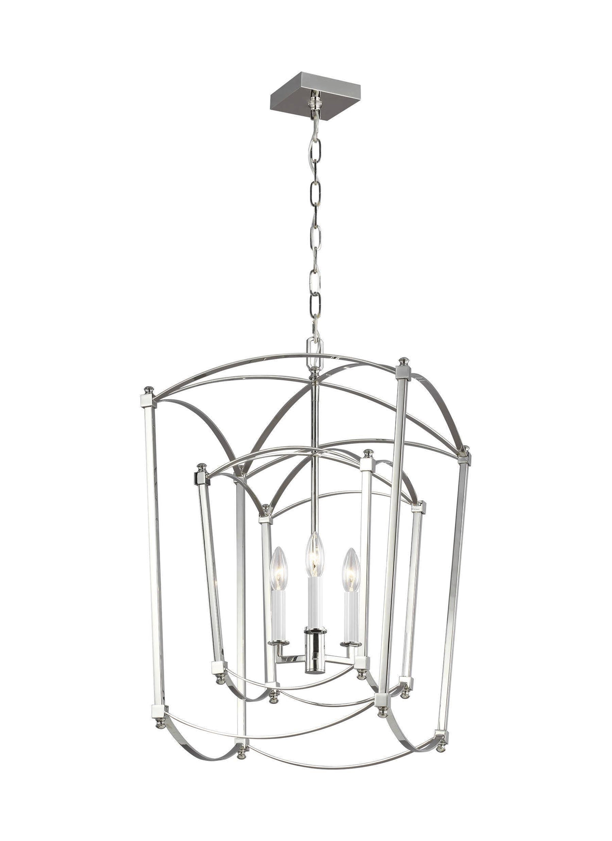 Polished Nickel 3 Light Lantern Q46990