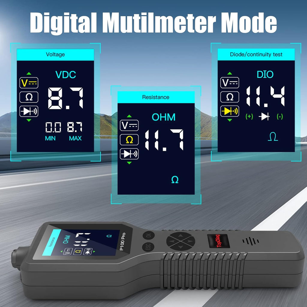 Automotive Circuit Tester with Multimeter and 20FT Cable for 12V 24V Q39688
