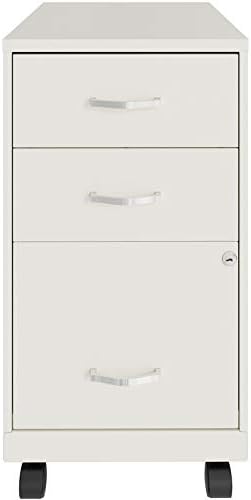 Navy 3 Drawer Metal Mobile File Cabinet with Lock J6672