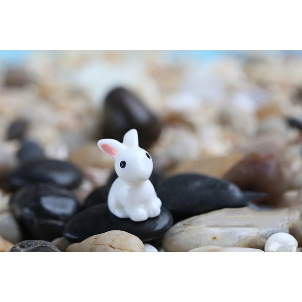 10 Pcs Rabbit Resin Miniature Statue R747