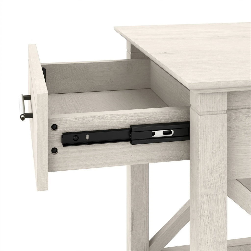 White Engineered Wood Coffee Table with Storage F339