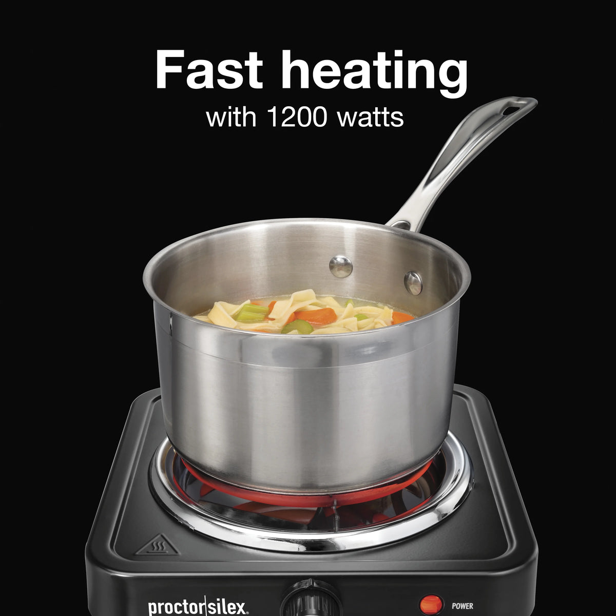 Single Burner Cooktop, Adjustable Temperature, Portable, Stainless Steel Plate Y213