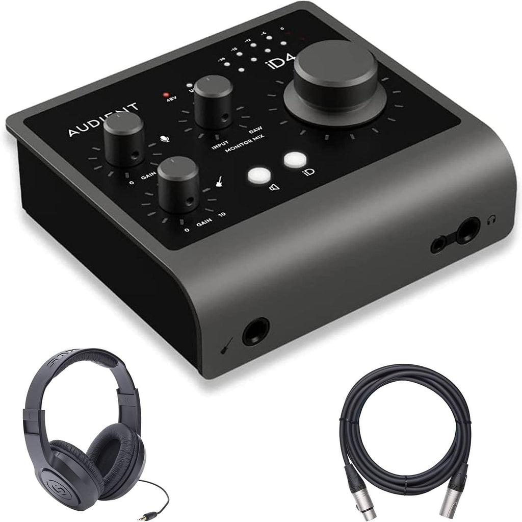 USB-C Audio Interface with Over-Ear Stereo Headphones and XLR Mic Cable V26900