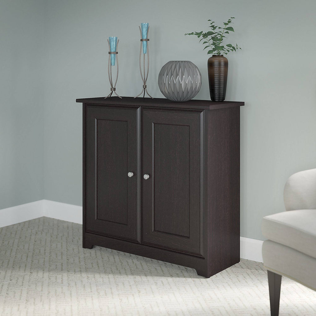 Espresso Oak Low Storage Cabinet with Doors J5449