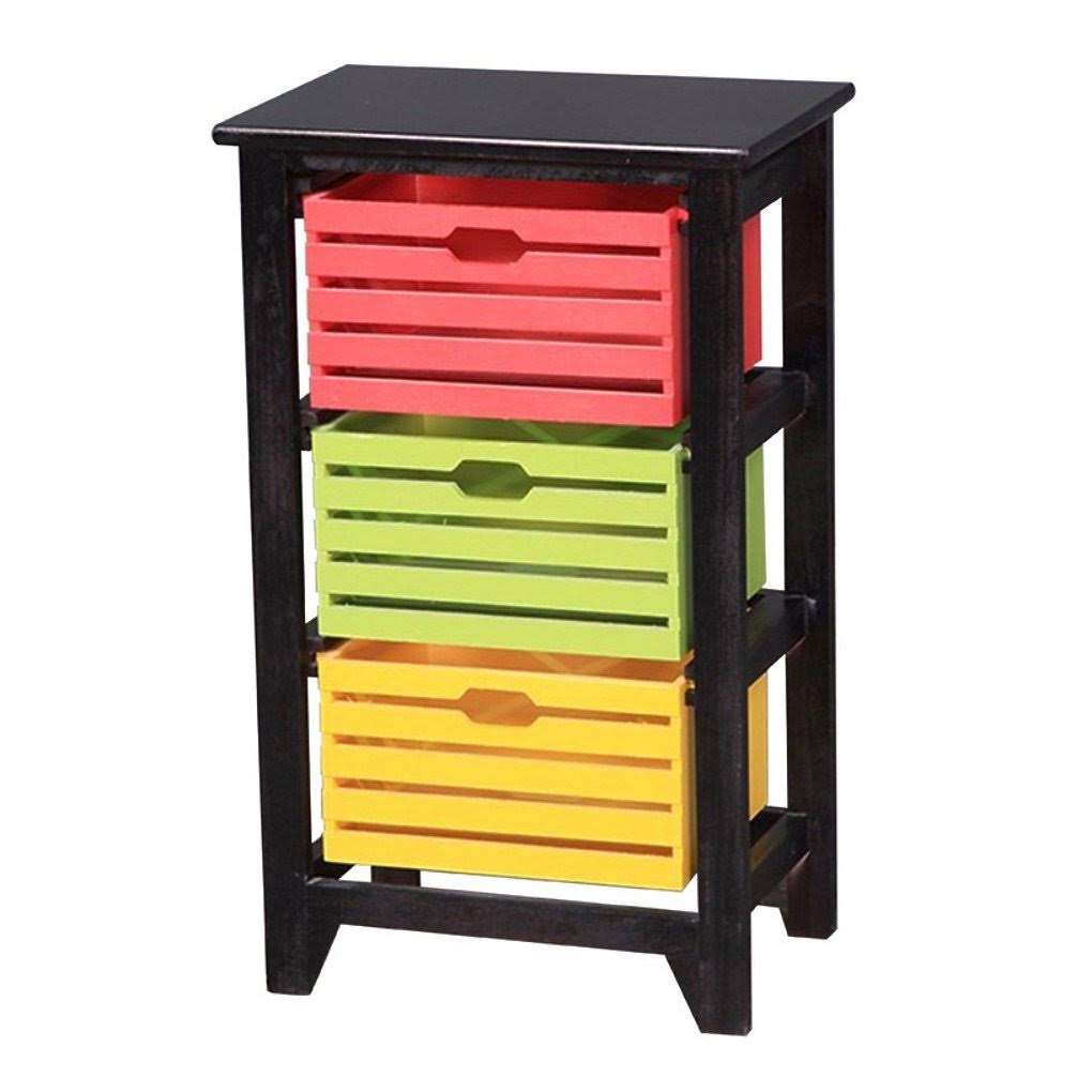 3-Tier Wooden Storage Cabinet I432