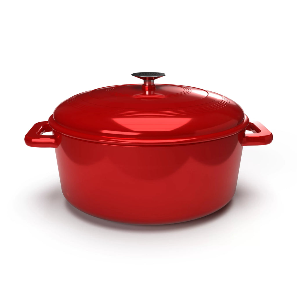 Enameled Cast Iron Dutch Oven with Lid Red F224190