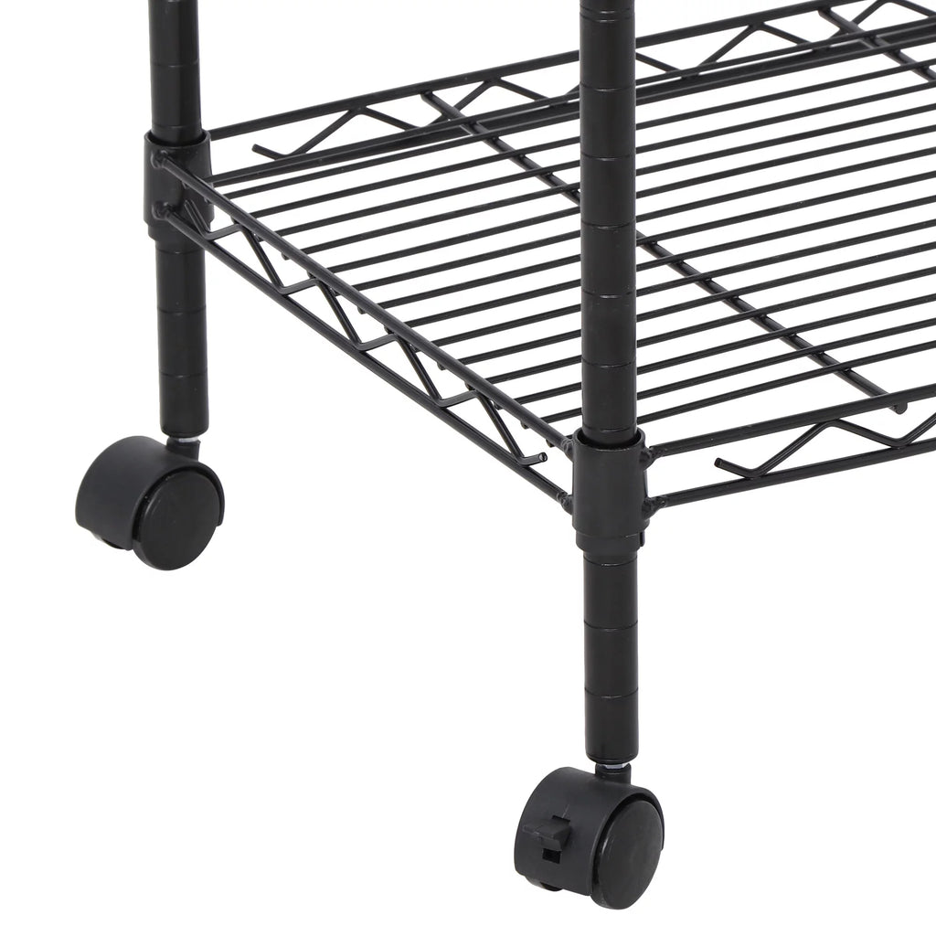 Rolling Kitchen Cart Black Z151