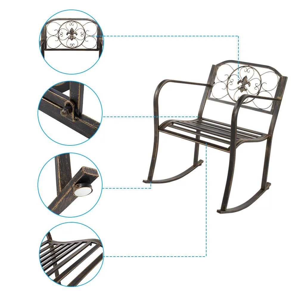 Metal Manual Rocking Chair R321975