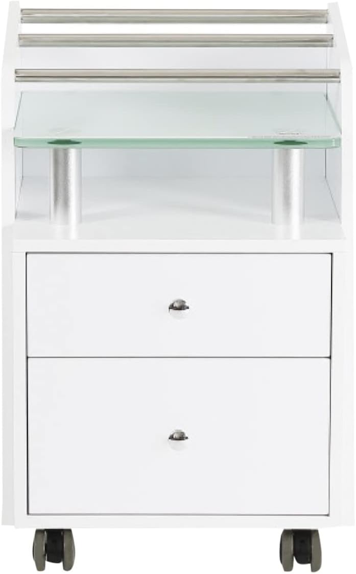 Glass Top Pedicure Cart Q7986