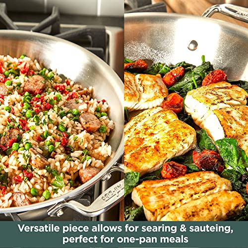 5-Ply Brushed Stainless Steel Universal Pan 4.5 Quart Cookware N802