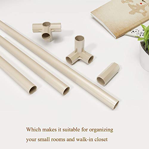 Non-Woven Fabric Clothes Closet with Zipper Steel Pipe Wardrobe Storage See Through Window Fabric Cabinet 130x50x190cm E435