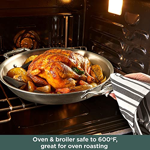 5-Ply Brushed Stainless Steel Universal Pan 4.5 Quart Cookware N802