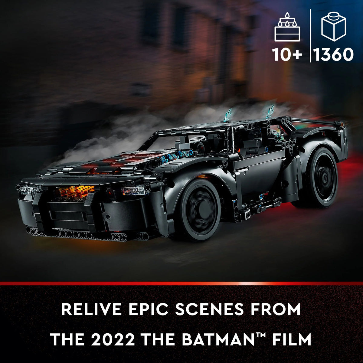 LEGO Technic BATMOBILE 42127 Model Car Building Toy with Light Bricks M254