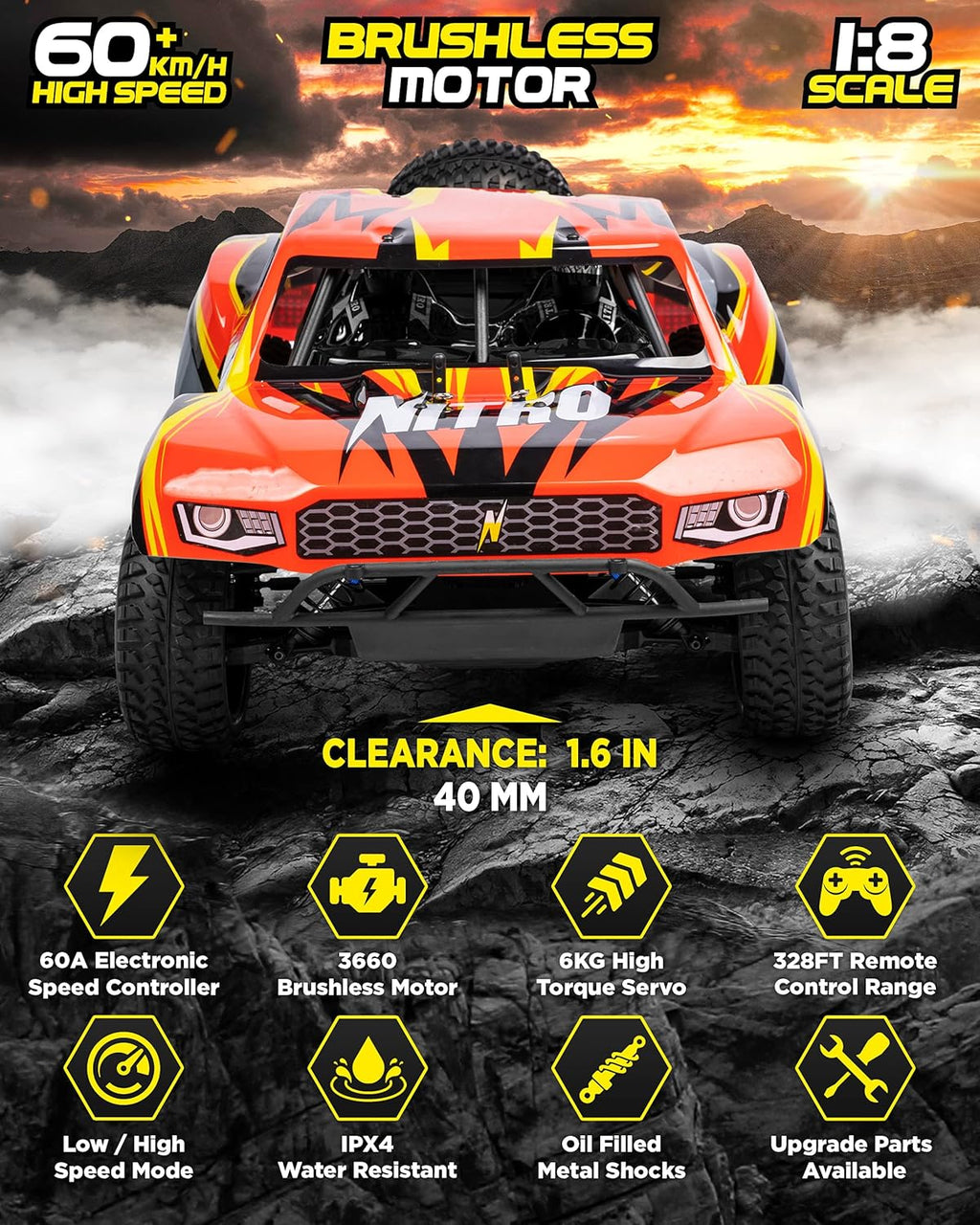 4x4 Nitro Offroad Remote Control Monster Truck V3072