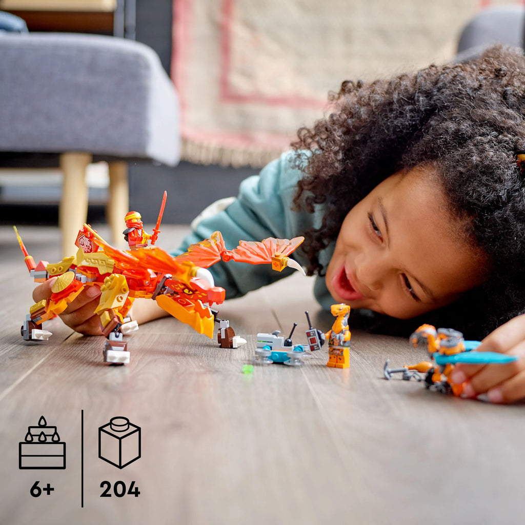 Fire Dragon Toy with Snake Warrior Figures and Minifigure W41343