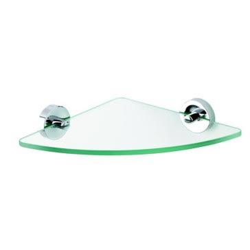 Clear Glass Corner Shelf Chrome R242