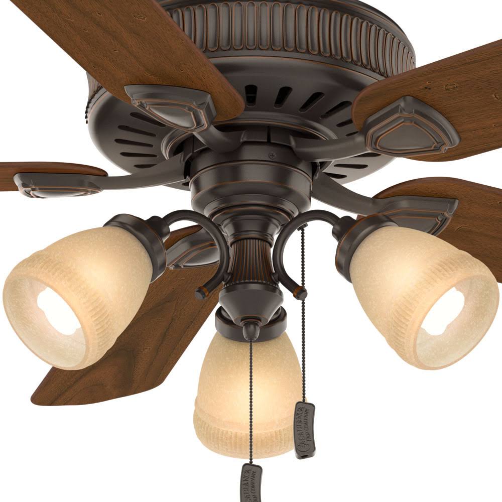 54x22 5-Blade Ceiling Fan - Onyx Bengal - Distressed/Dark Walnut Blades N795378
