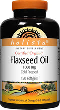 Flaxseed Oil 1000mg Cold Pressed Certified Organic 150-Count Z407