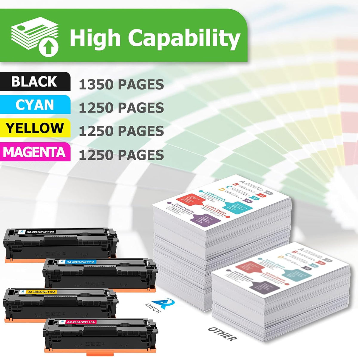 Toner Cartridge 4-Pack Black Cyan Yellow Magenta K939916