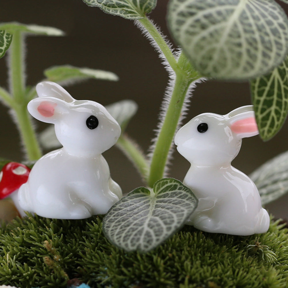 10 Pcs Rabbit Resin Miniature Statue R747