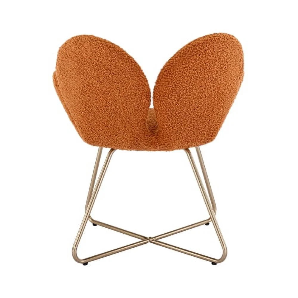 Velvet Upholstered Accent Chair with Metal Legs 2PC/SET W30569