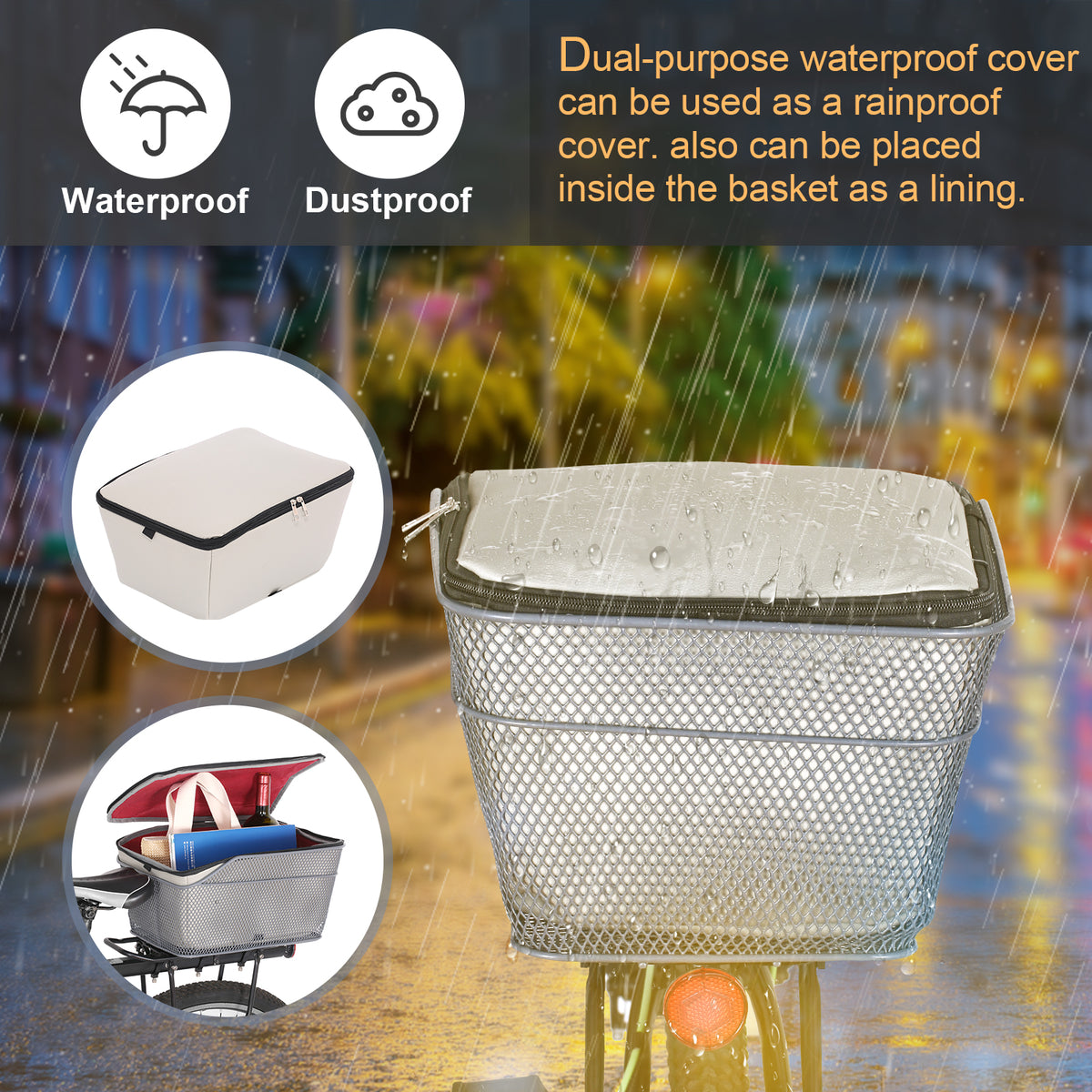 Rear Bike Metal Wire Waterproof Basket S9065
