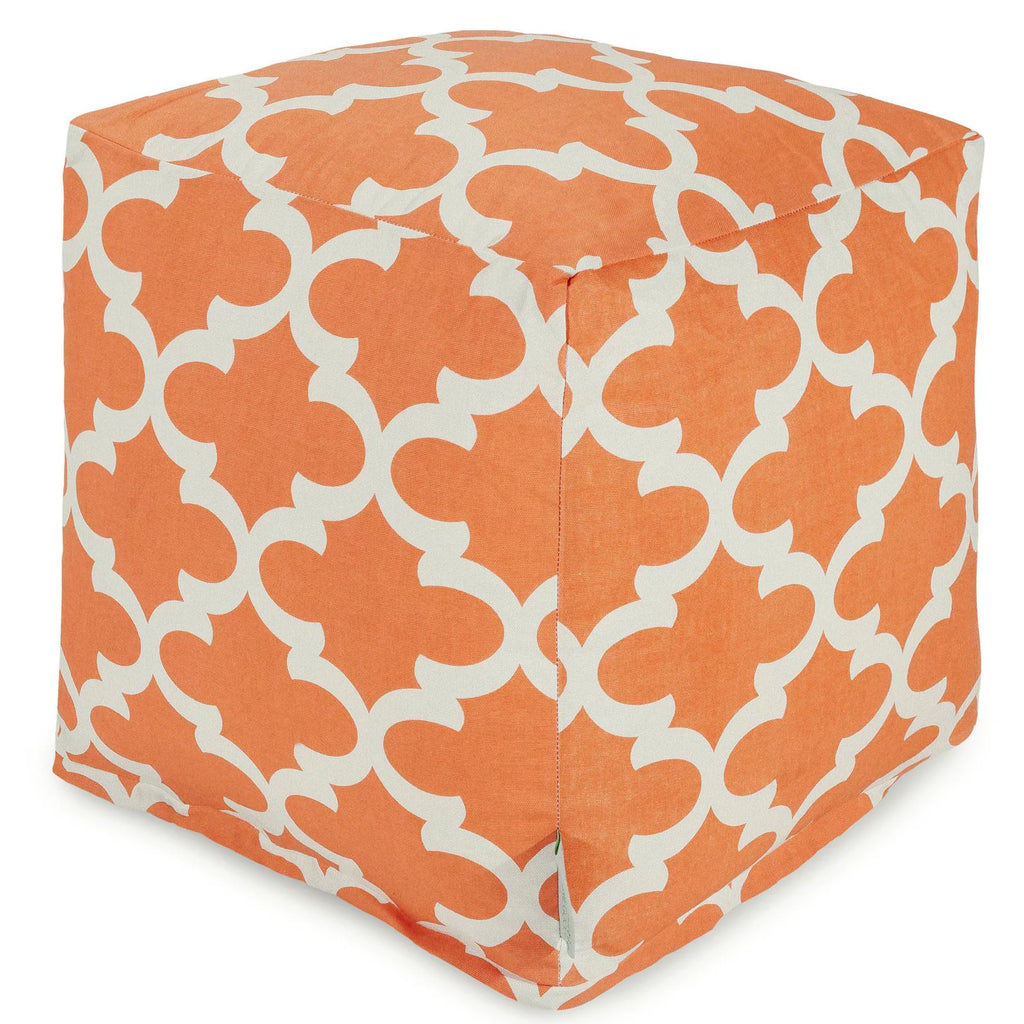 Gray Trellis Small Cube Ottoman L76708