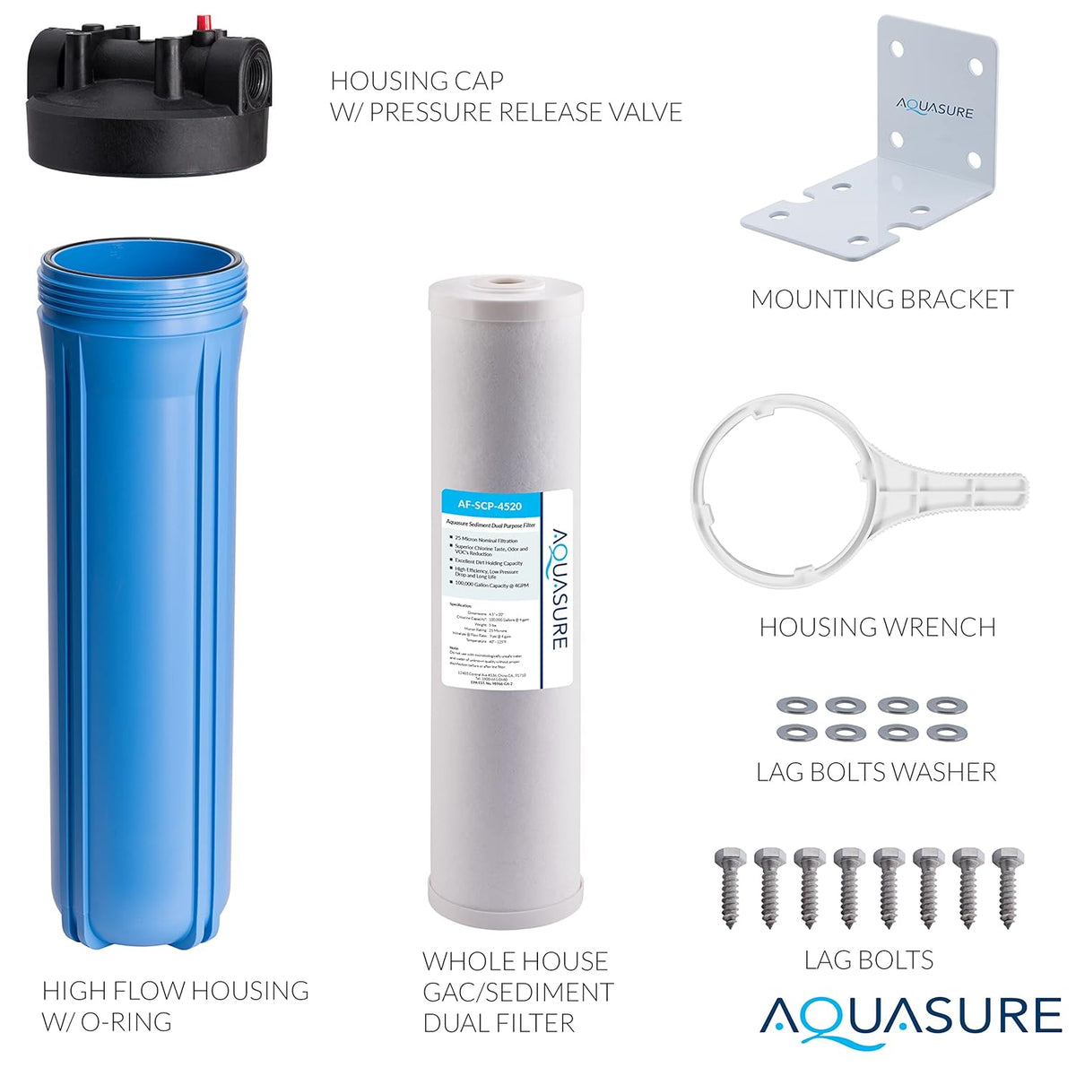 20 x 4.5 Whole House Water Treatment System D6122