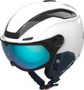White Matte Phantom Blue Ski Helmet K936