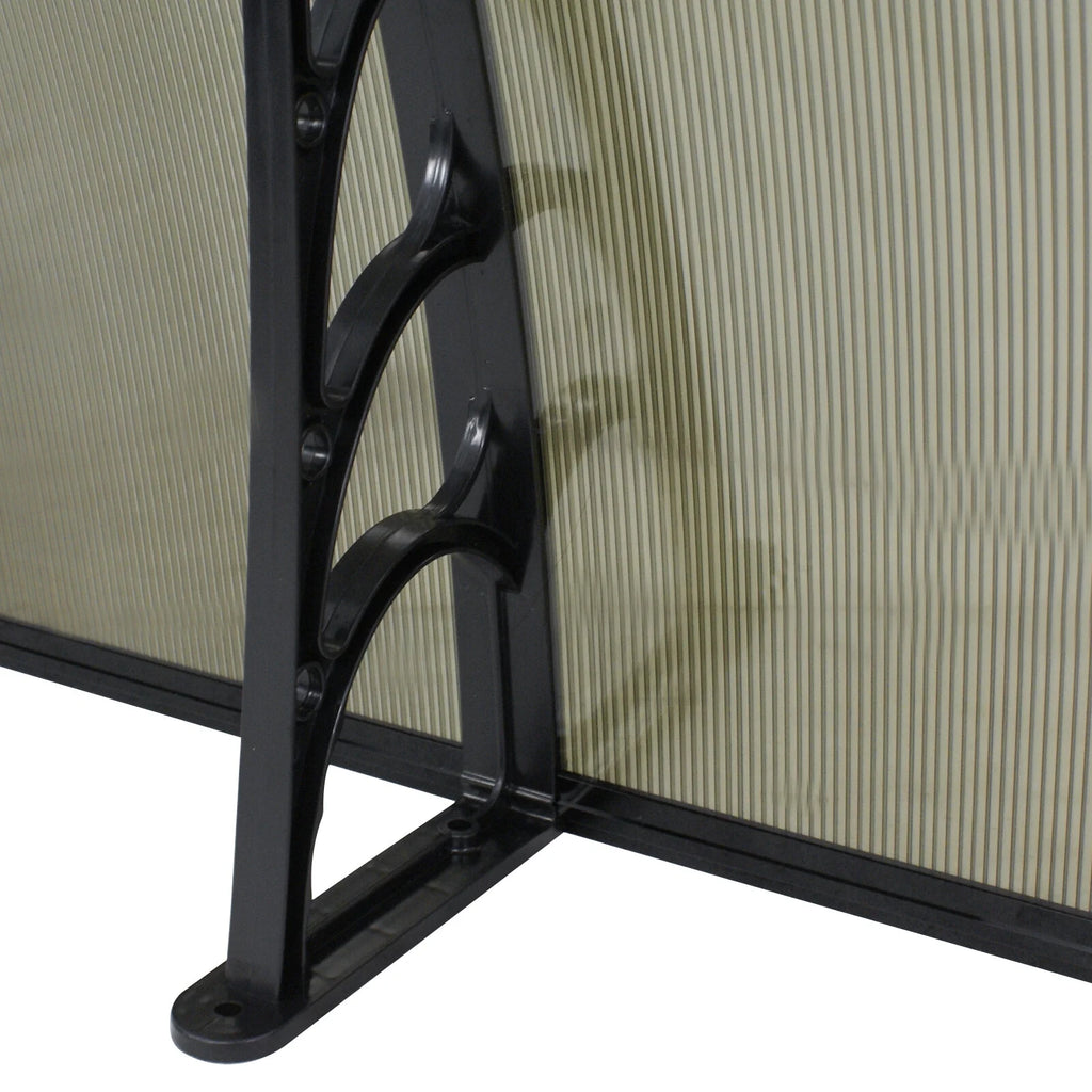 40’’x80’’ Polycarbonate Window Door Awning Canopy with Black Bracket N5469