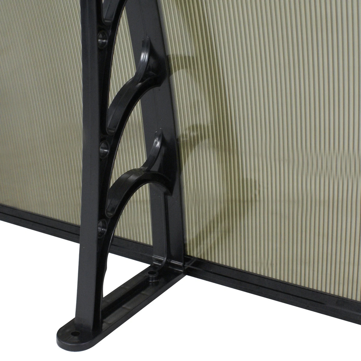 40’’x80’’ Polycarbonate Window Door Awning Canopy with Black Bracket N5469