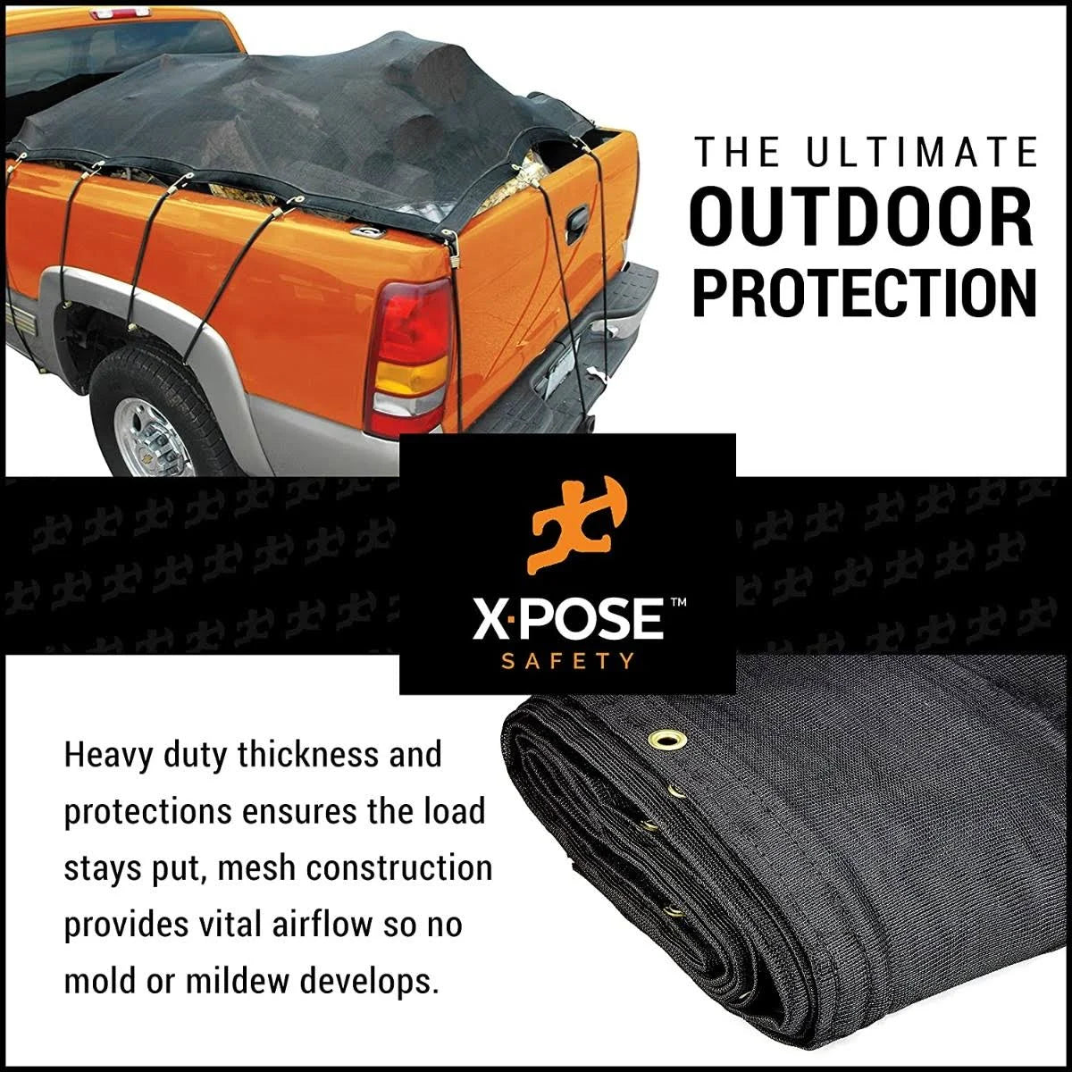 Black Mesh Truck Tarps 12x24 A38839