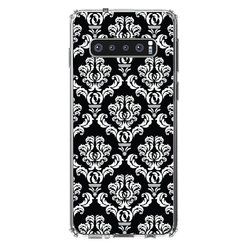Clear Shockproof Hybrid Case for Samsung Galaxy S10+ Plus with TPU Bumper, Acrylic Back, Tempered Glass Screen Protector V52479