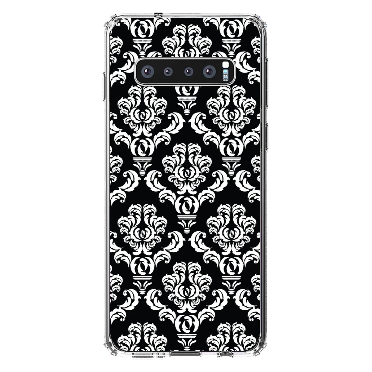 Clear Shockproof Hybrid Case for Samsung Galaxy S10+ Plus with TPU Bumper, Acrylic Back, Tempered Glass Screen Protector V52479