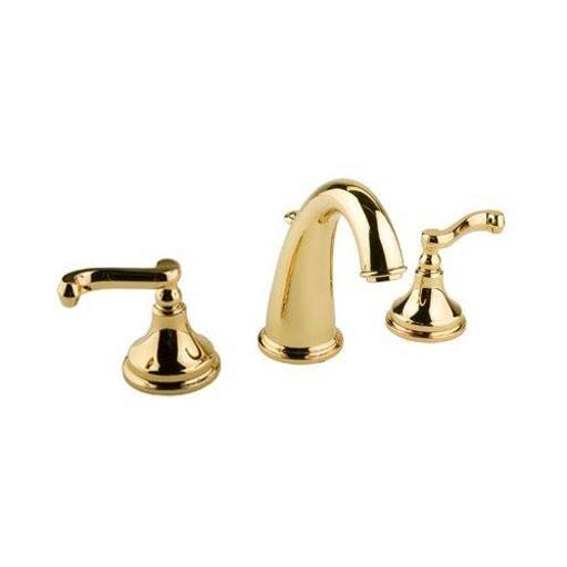 18K Gold Solid Brass Widespread Lavatory Faucet S404605