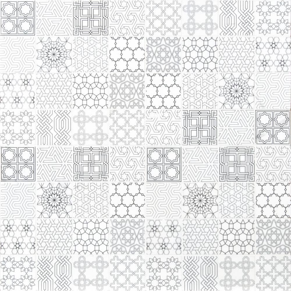 11.81 in. x 11.81 in. x 8 mm Honed Marble Mosaic Tile (9.7 Sq. ft. / CASE) N6231
