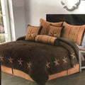 Rustic Brown Oversized Queen 7 Piece Comforter Set J79256