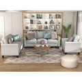 Light Gray Armrest Sofa Loveseat Chair 3-Seat Sofa F522