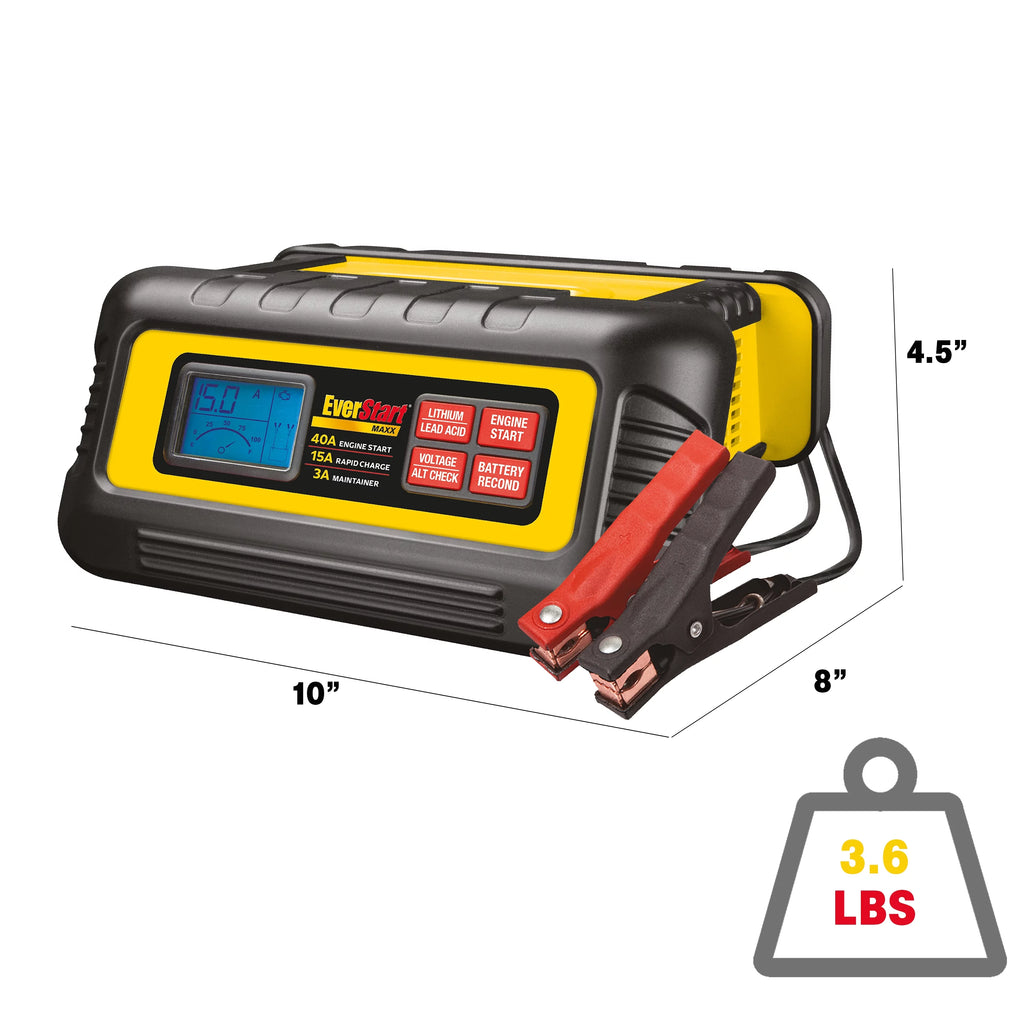 15 Amp Battery Charger and Maintainer with 40 Amp Engine Start W39522