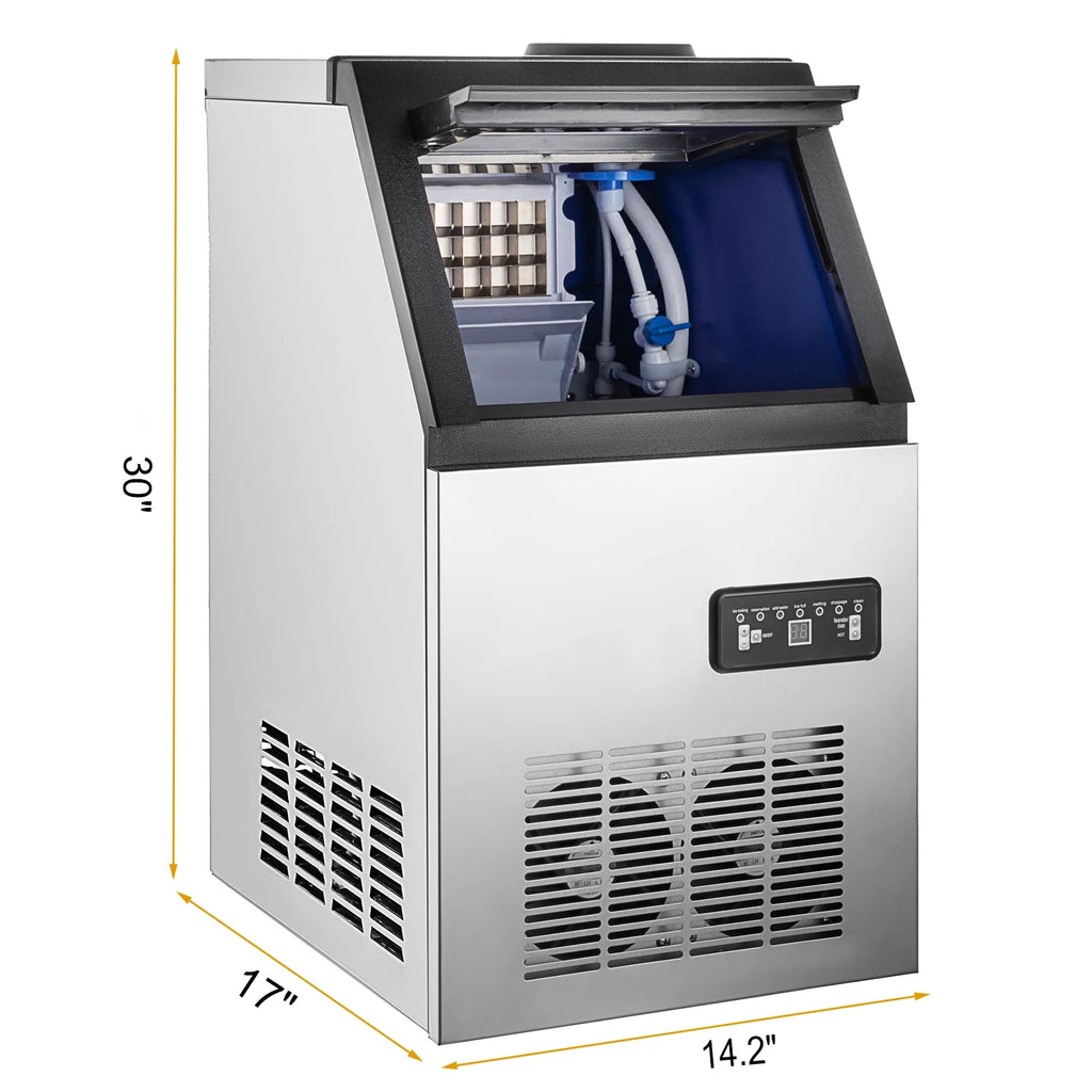 Commercial Ice Maker Machine 90LBS/24H Stainless Steel Freestanding T267289