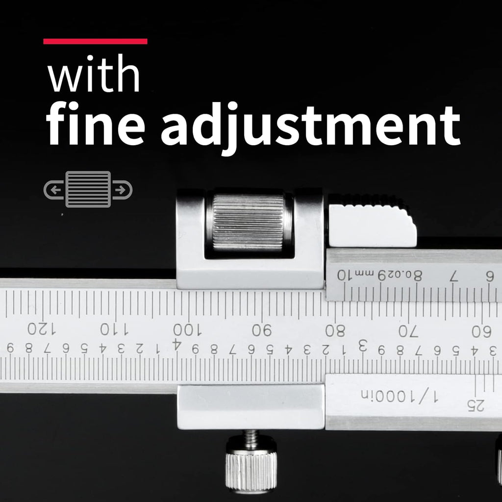 All-Metal Vernier Caliper Inch/Metric 0-12/0-300mm Range H140