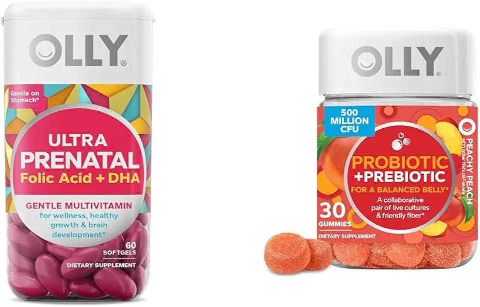 Prenatal Multivitamin Softgels and Probiotic Prebiotic Gummy O450819